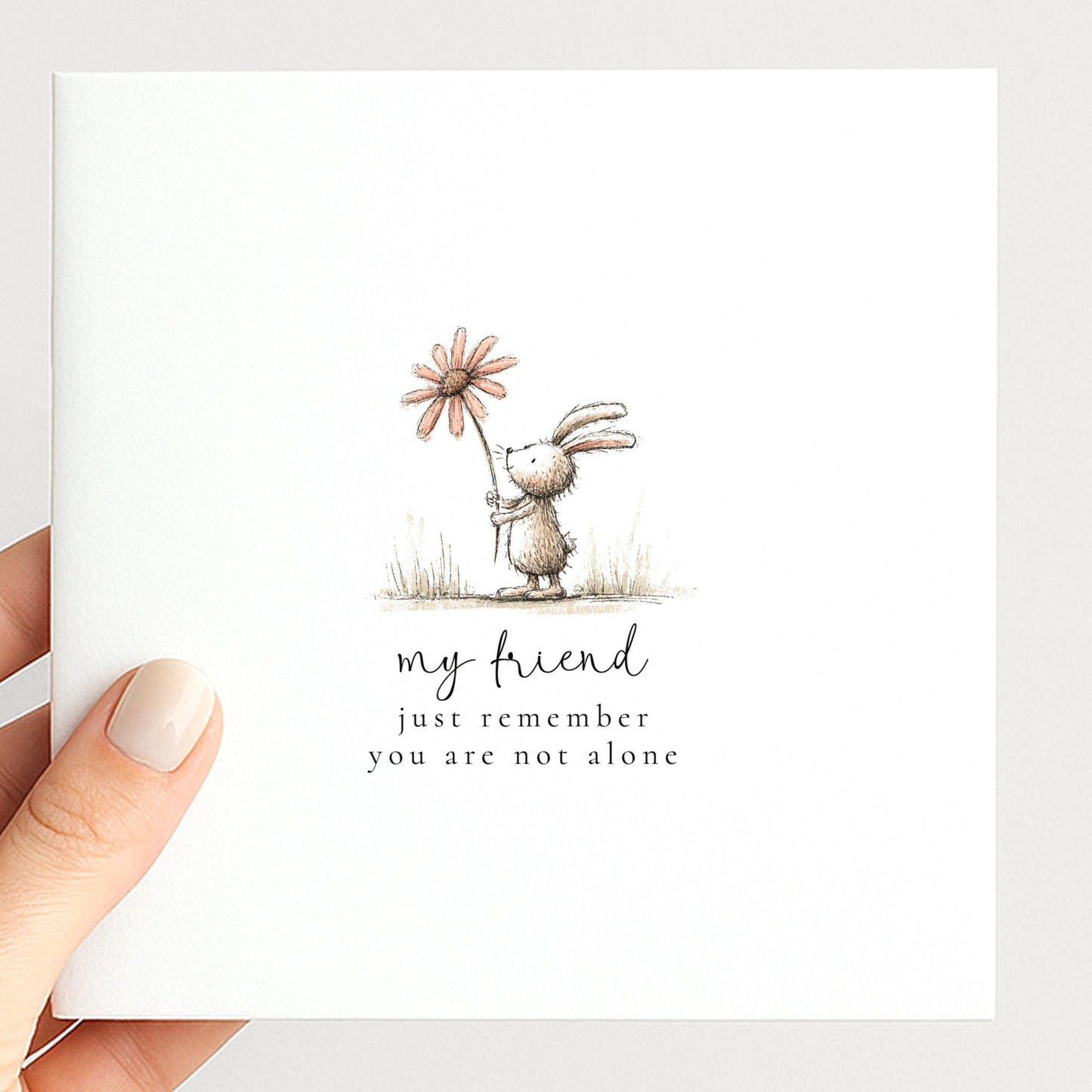 Not Alone Card – Friendship Comfort Card With Heartfelt Message & Premium Matte Finish