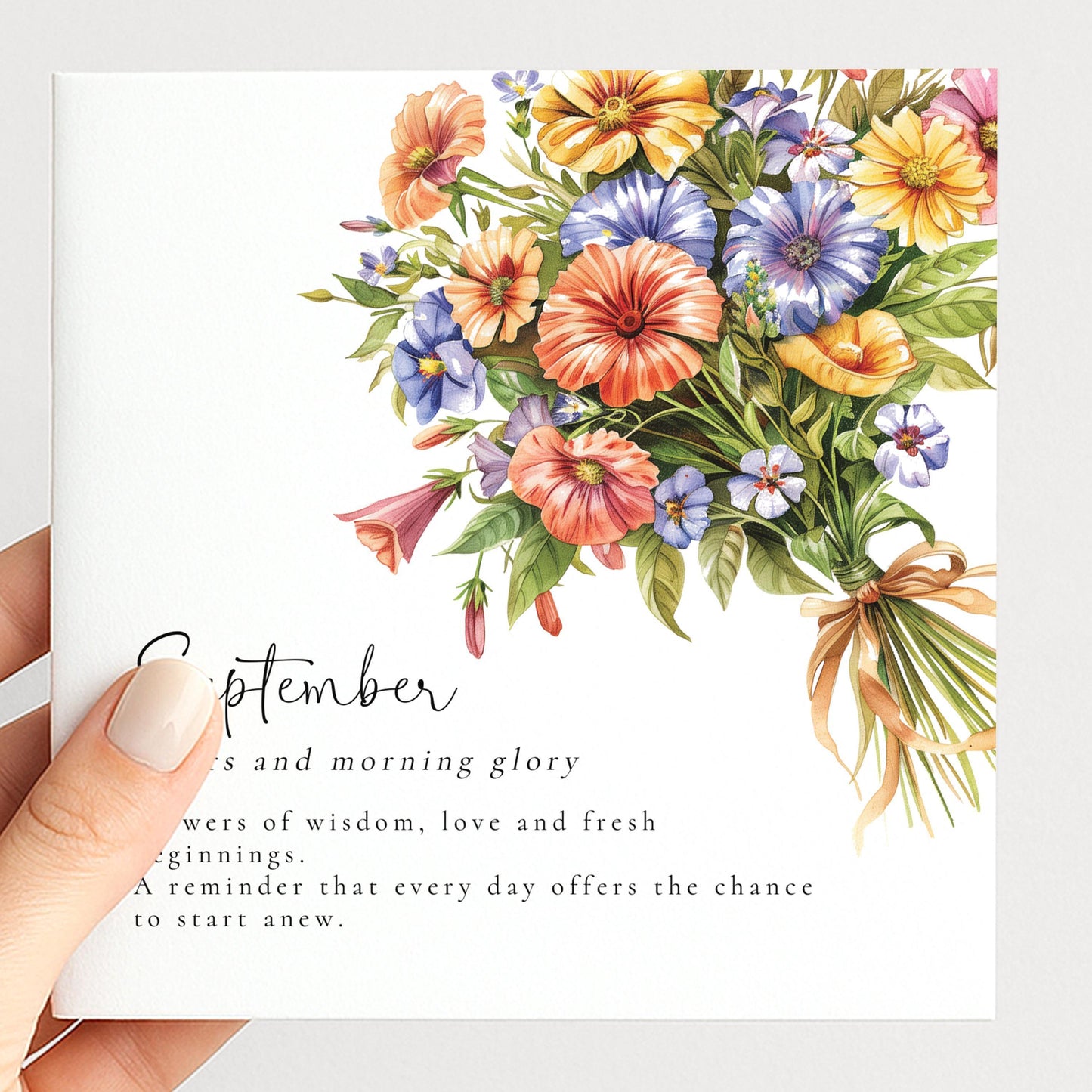 October Birth Flower Card