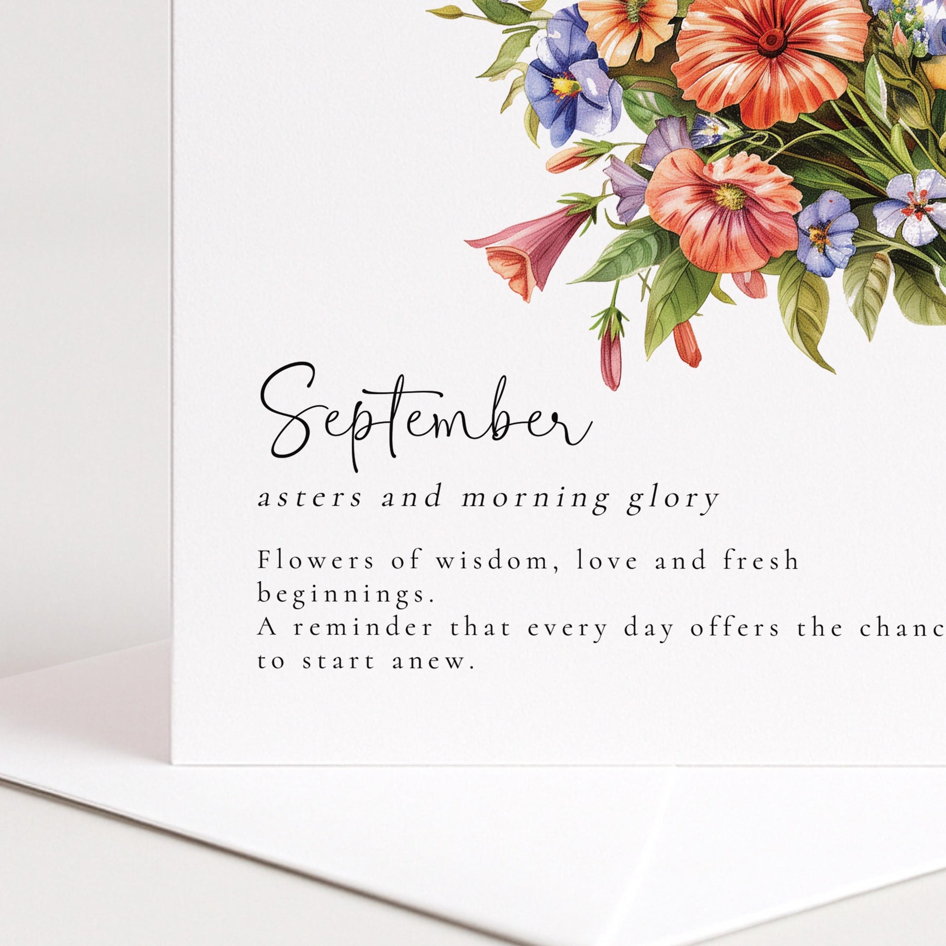 October Birth Flower Card