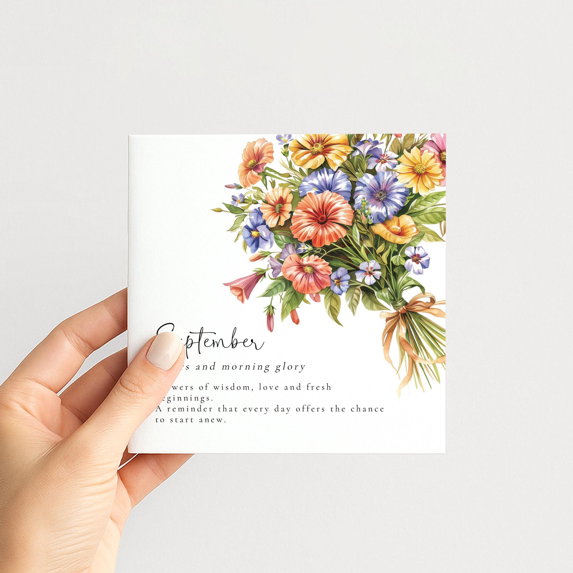 October Birth Flower Card