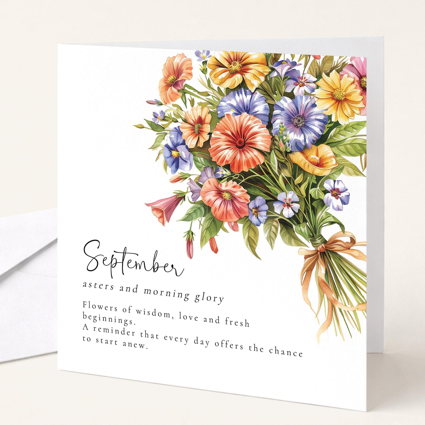 October Birth Flower Card