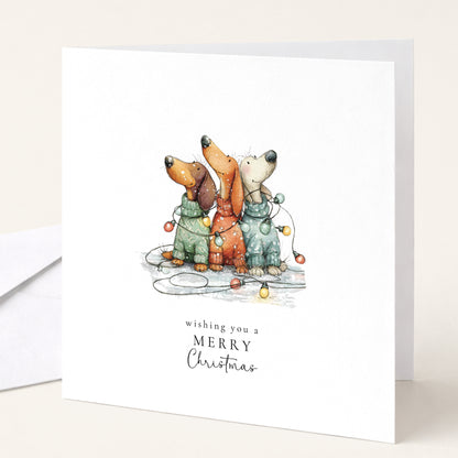 Sausage Dog Christmas Cards, Pack of 6 Different Designs