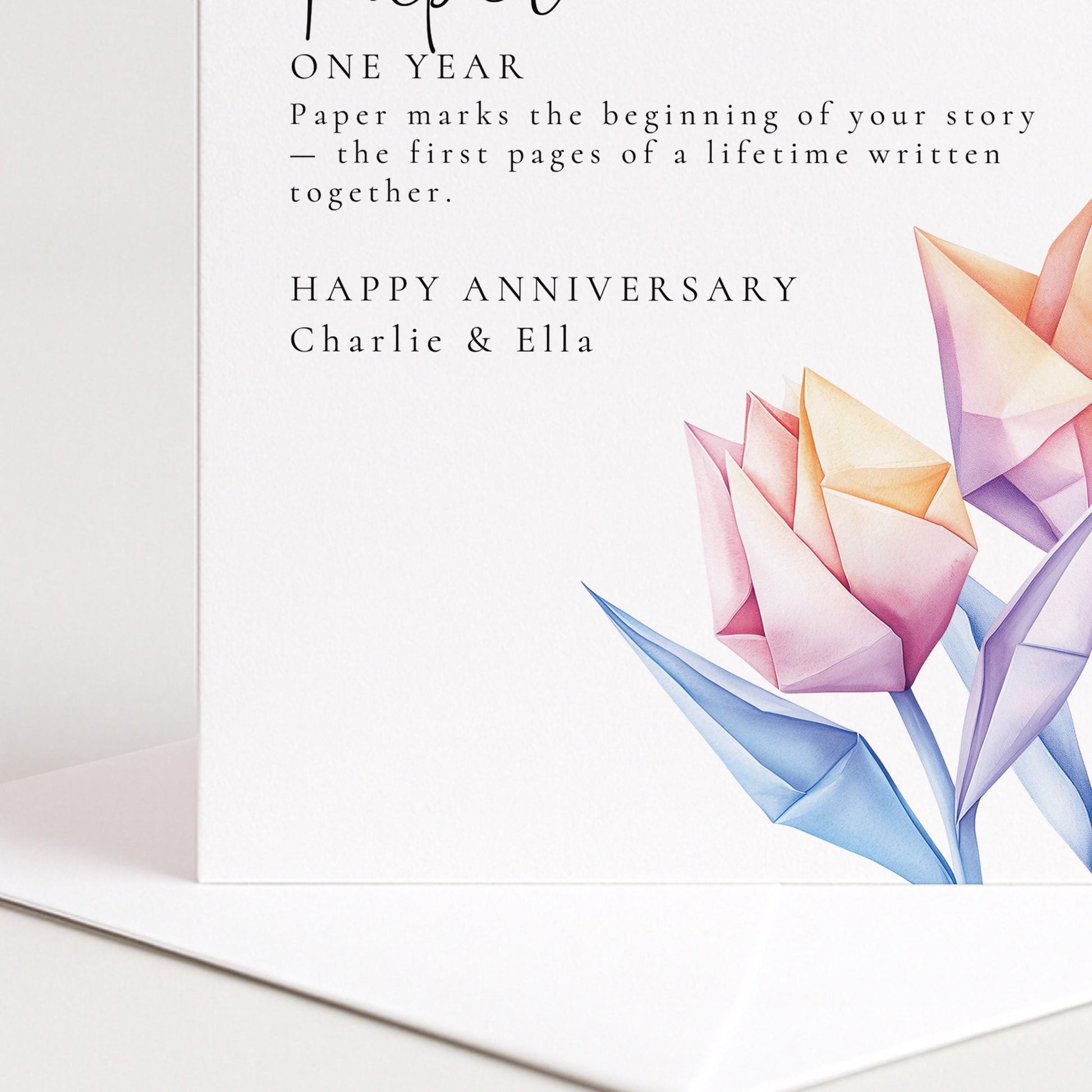Paper Anniversary Card