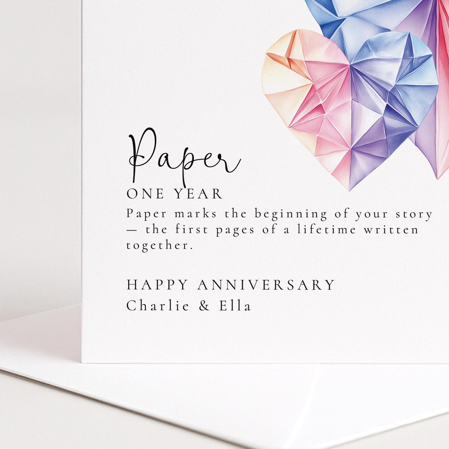 Paper Anniversary Card