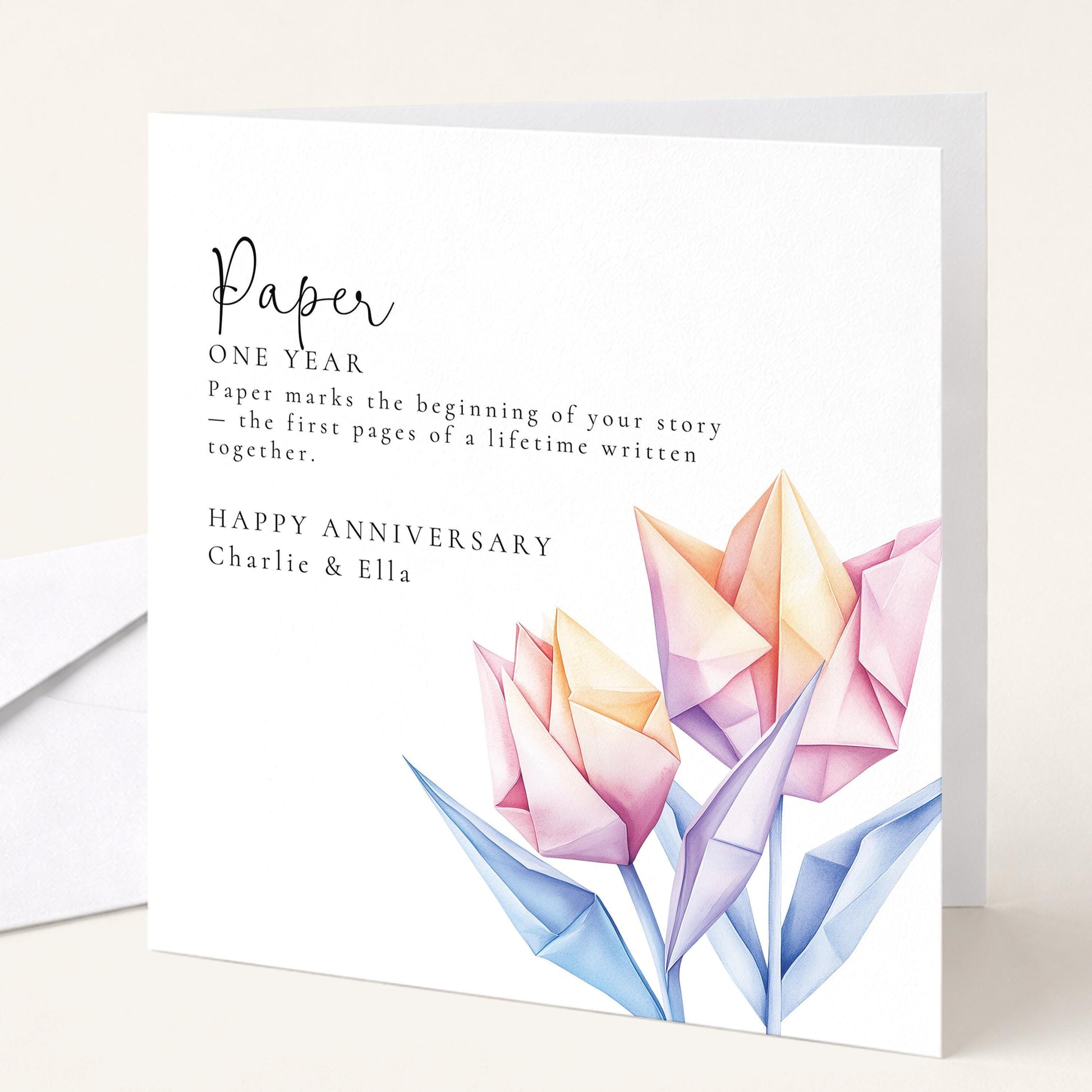 Paper Anniversary Card