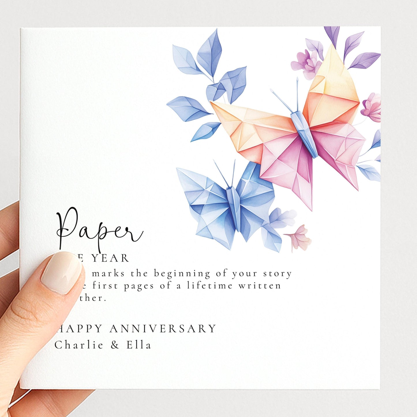 Paper Anniversary Card