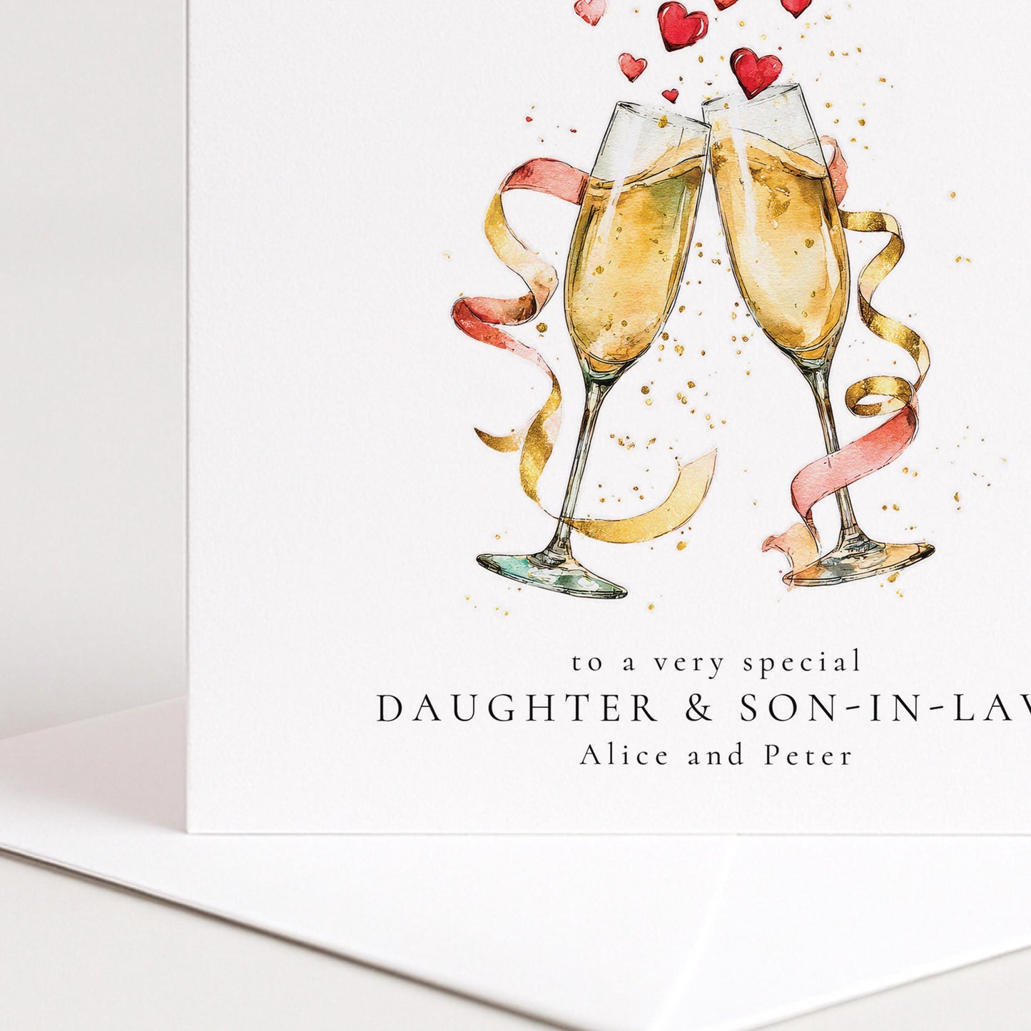 Personalised Anniversary Card for Daughter and son-in Law