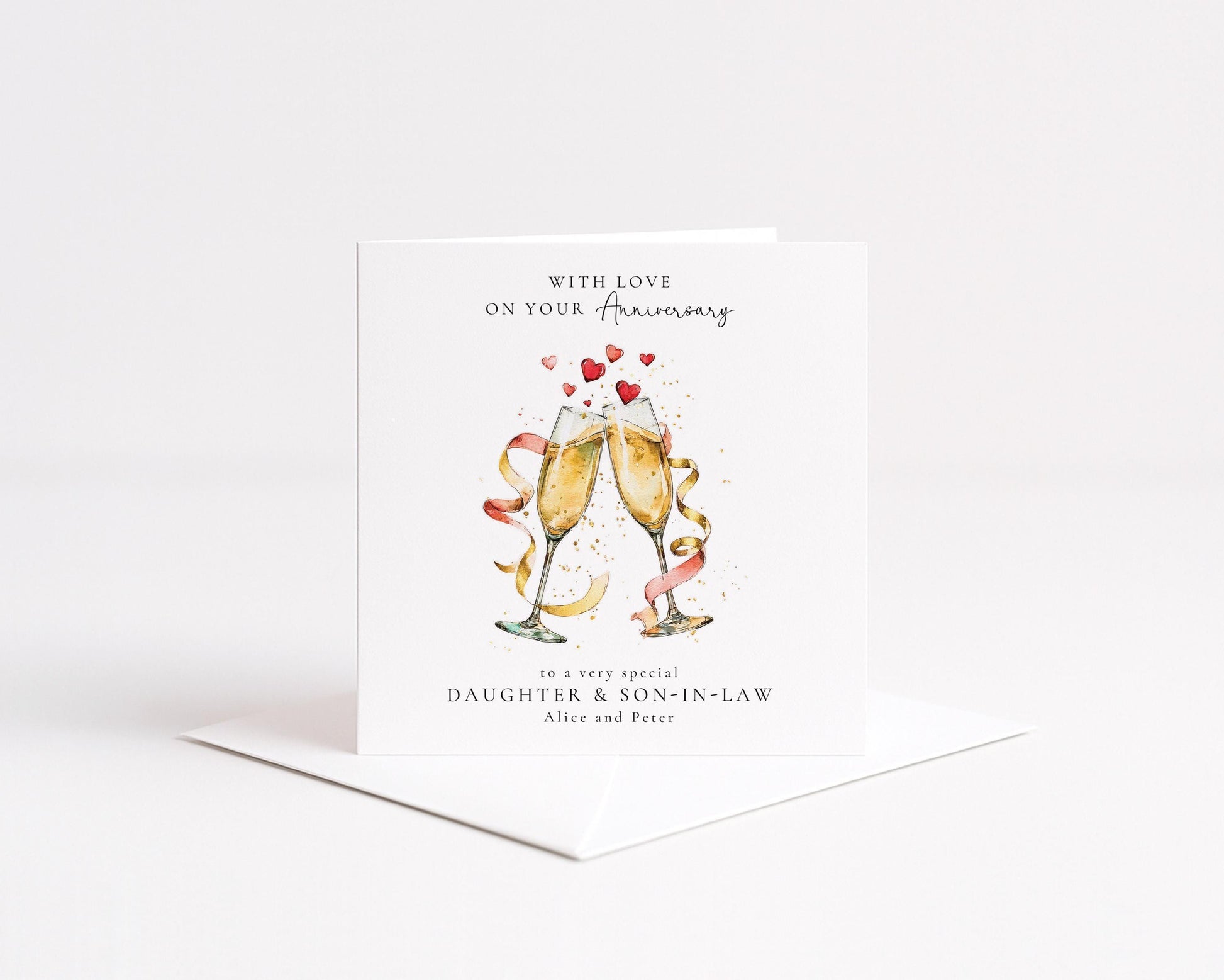 Personalised Anniversary Card for Daughter and son-in Law