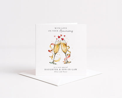 Personalised Anniversary Card for Daughter and son-in Law