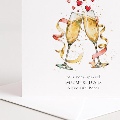 Personalised Anniversary Card for Mum and Dad