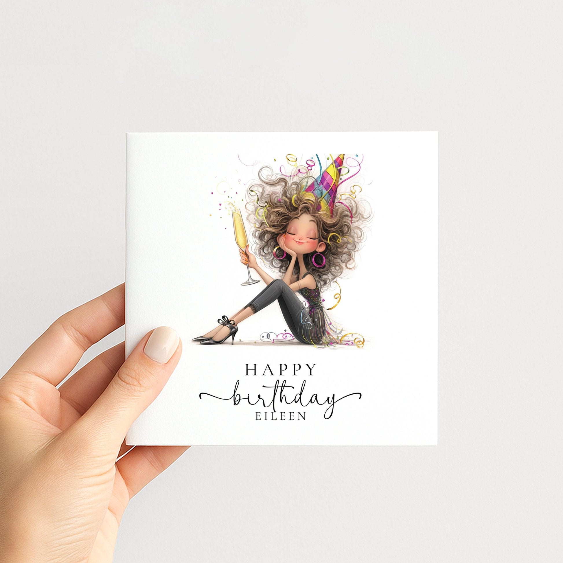 Personalised Birthday Card - Stylish Party Girl