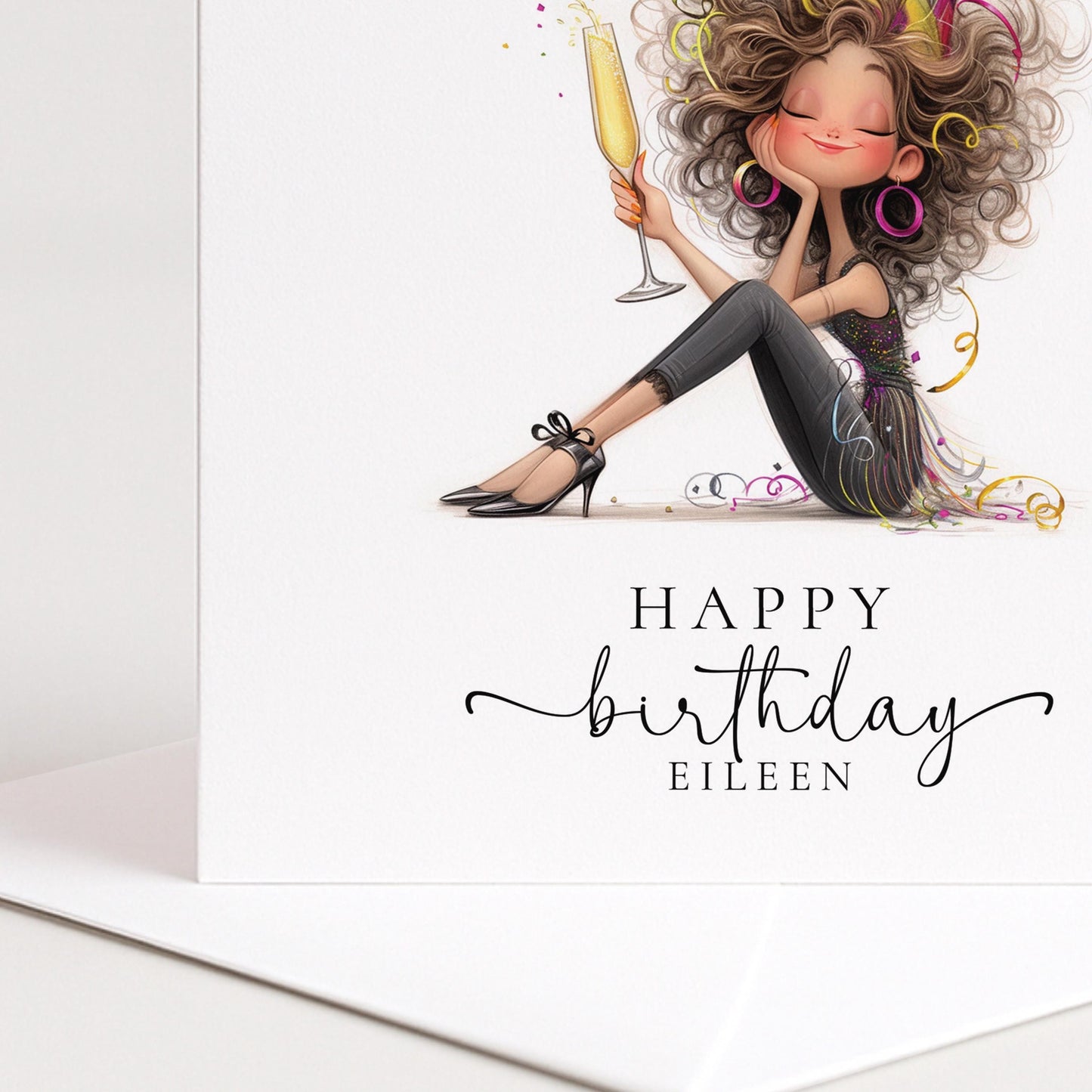 Personalised Birthday Card - Stylish Party Girl