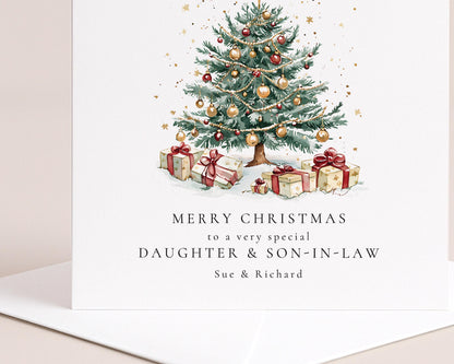 Personalised Christmas Card – Luxury Daughter Son-in-Law Keepsake Holiday Card