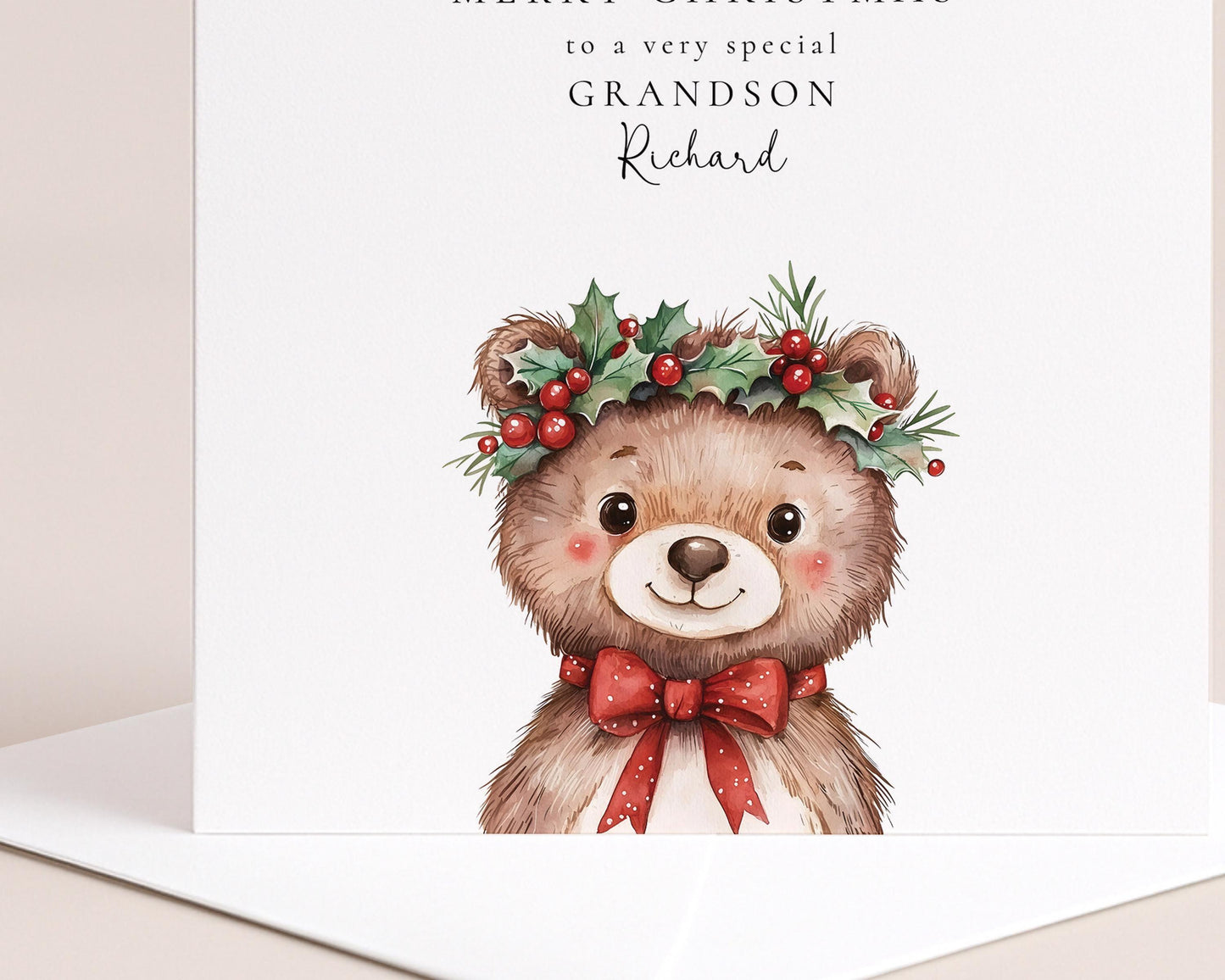 Personalised Christmas Card for Grandson
