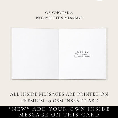 Personalised Christmas Card for Sister and Brother-in-law Christmas Baubel Card