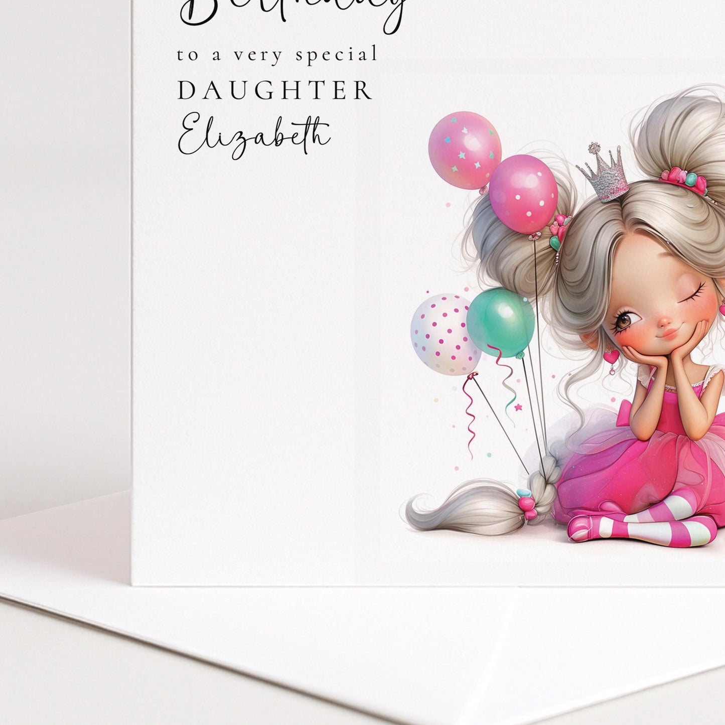 Personalised Daughter Birthday Card Blonde Tween