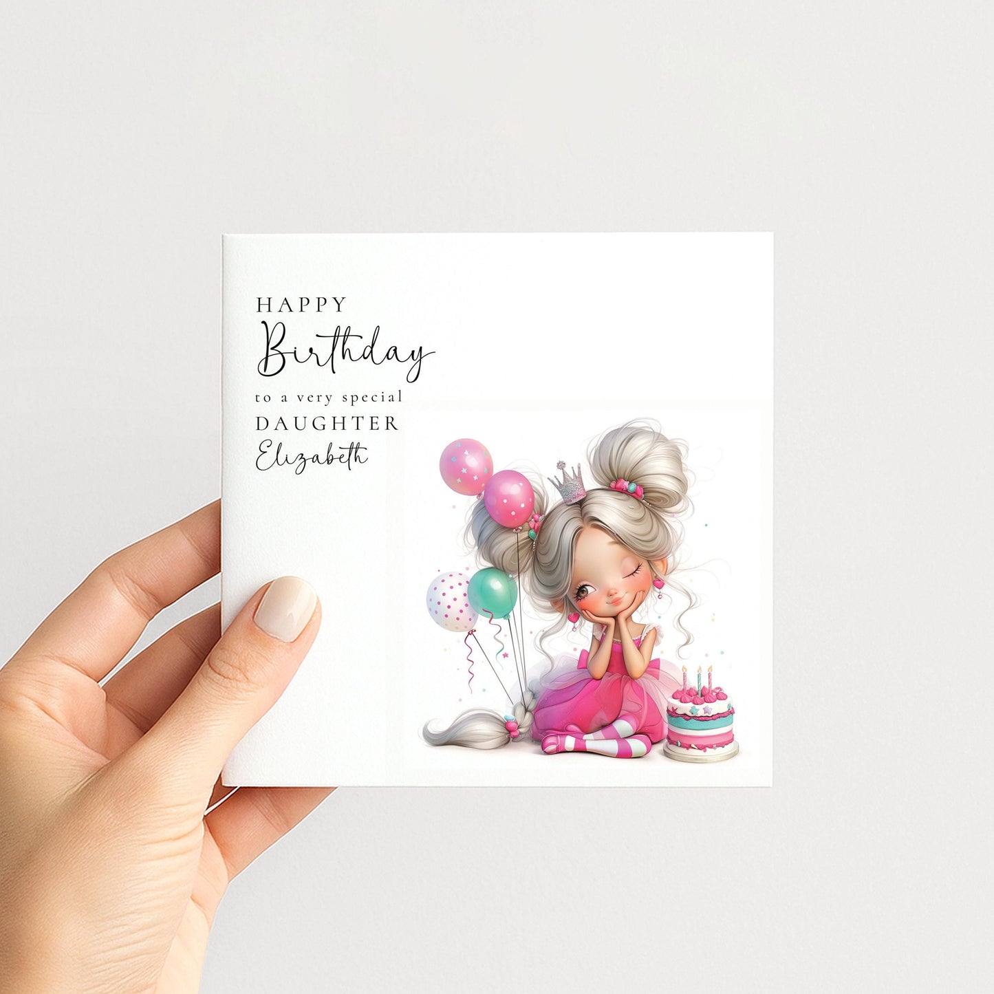 Personalised Daughter Birthday Card Blonde Tween