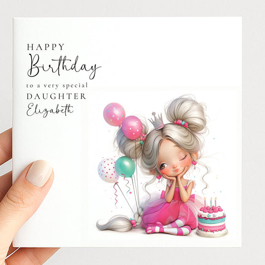 Personalised Daughter Birthday Card Blonde Tween