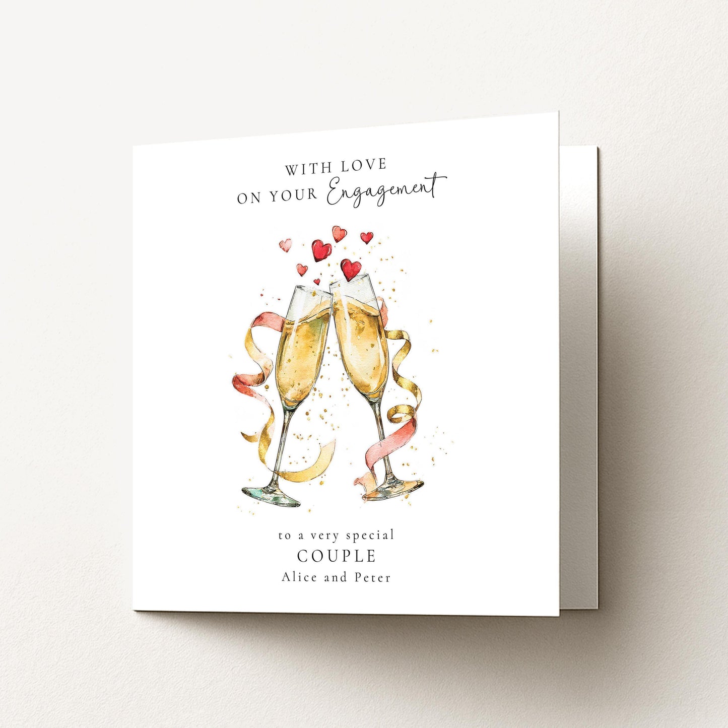Personalised Engagement Card – Elegant Matte Finish Greeting With Romantic Message