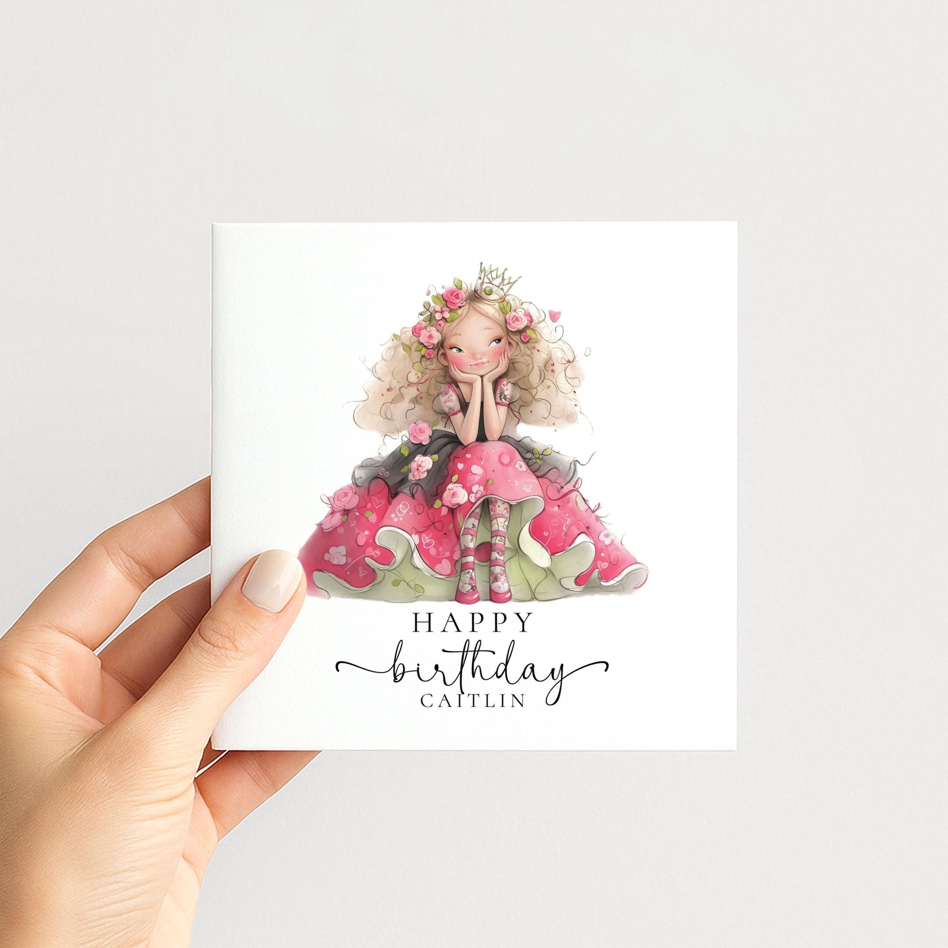 Personalised Fairy Birthday Card for Girl