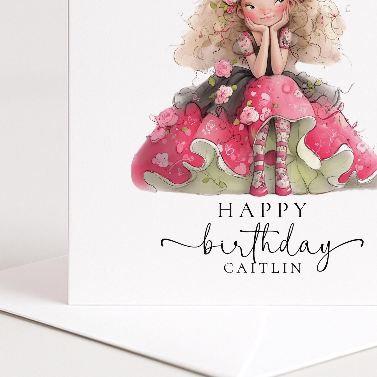 Personalised Fairy Birthday Card for Girl