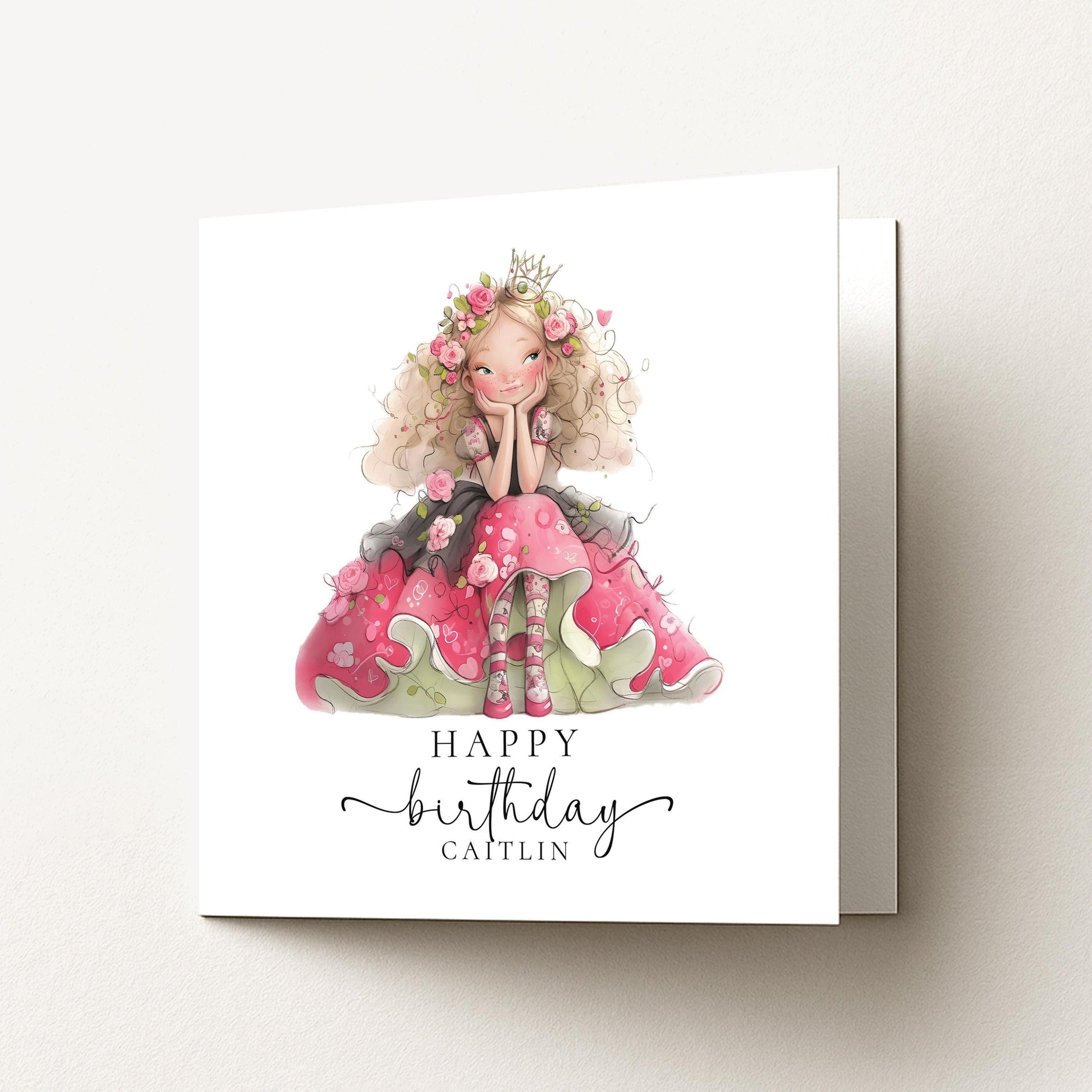 Personalised Fairy Birthday Card for Girl