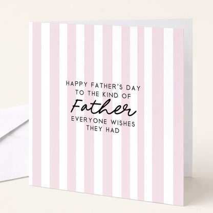 Personalised Father’s Day Card – Minimalist Stripe Colour Design With Message Inside