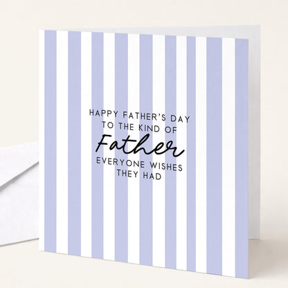 Personalised Father’s Day Card – Minimalist Stripe Colour Design With Message Inside