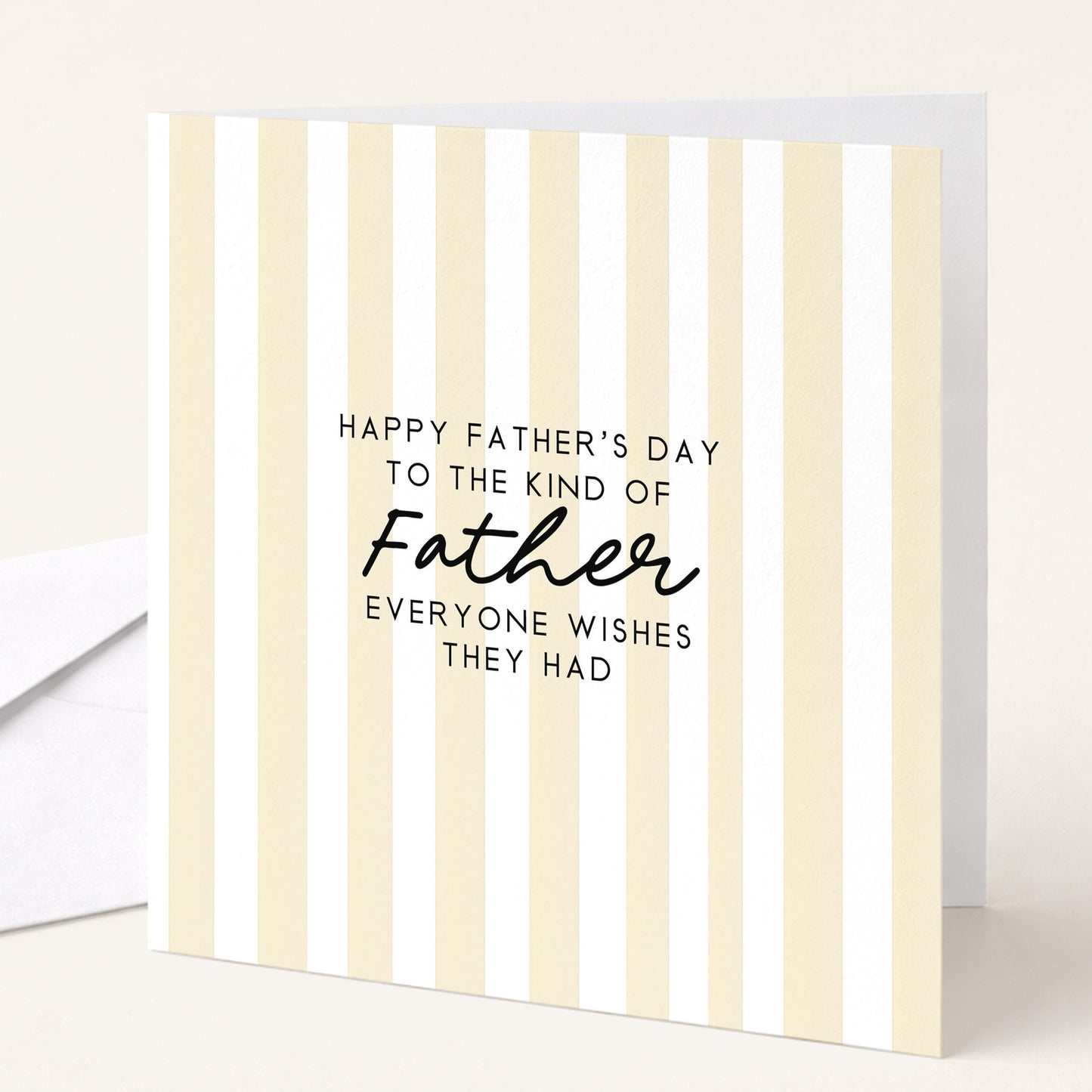 Personalised Father’s Day Card – Minimalist Stripe Colour Design With Message Inside