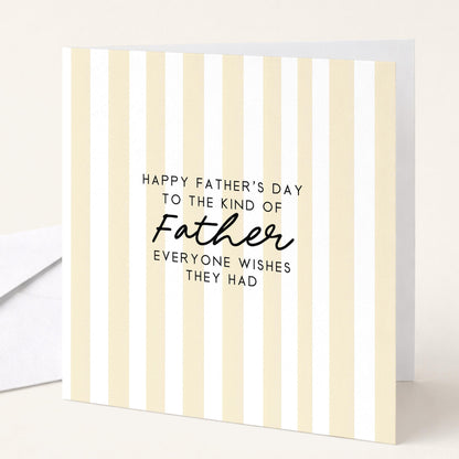 Personalised Father’s Day Card – Minimalist Stripe Colour Design With Message Inside