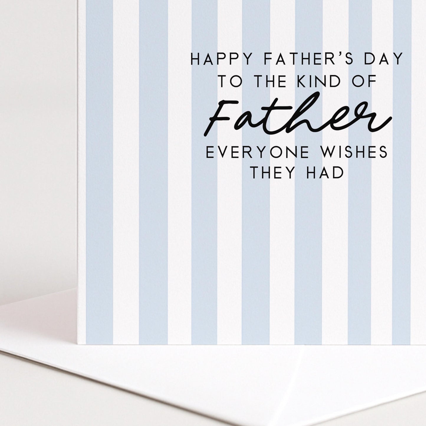 Personalised Father’s Day Card – Minimalist Stripe Colour Design With Message Inside