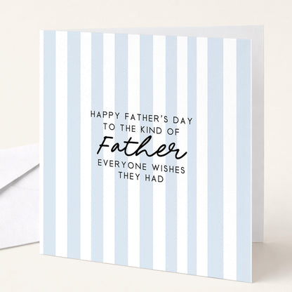 Personalised Father’s Day Card – Minimalist Stripe Colour Design With Message Inside