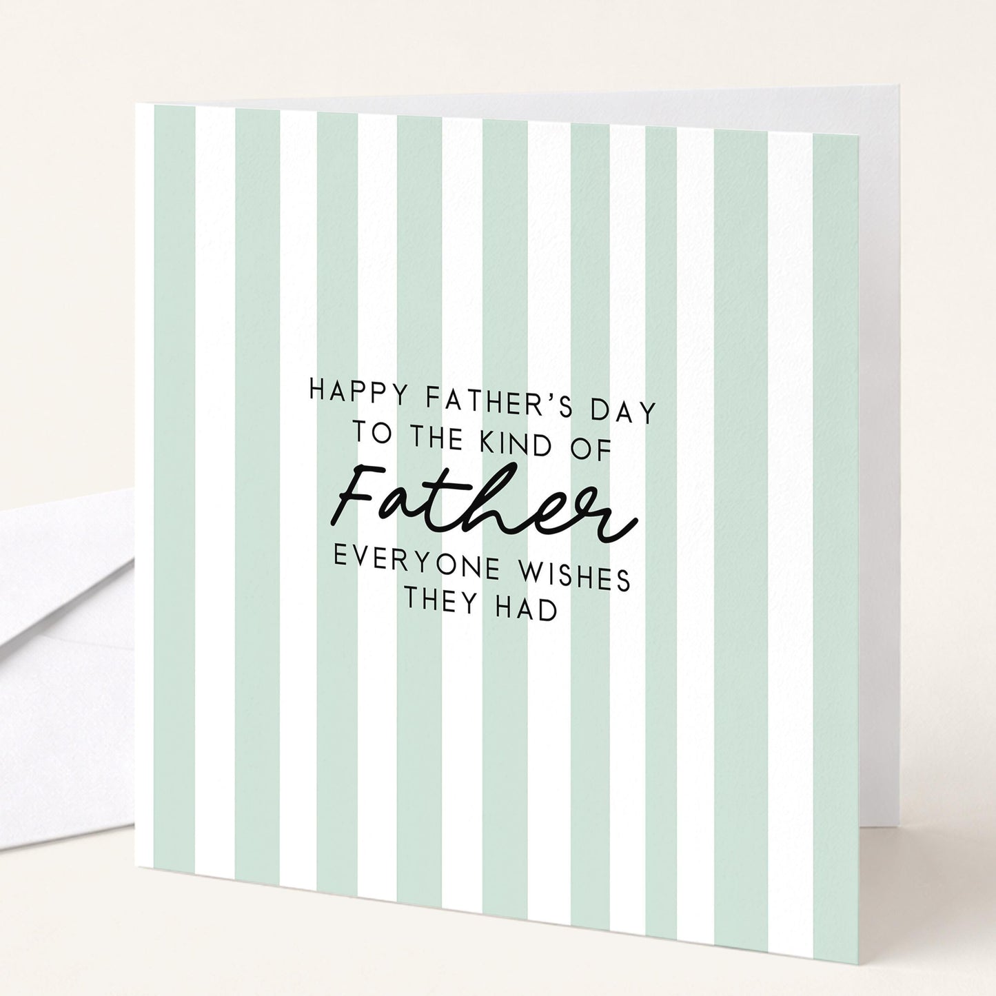 Personalised Father’s Day Card – Minimalist Stripe Colour Design With Message Inside