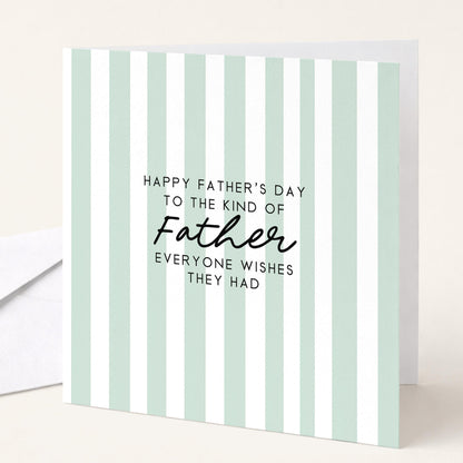 Personalised Father’s Day Card – Minimalist Stripe Colour Design With Message Inside