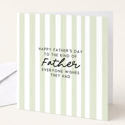 Personalised Father’s Day Card – Minimalist Stripe Colour Design With Message Inside