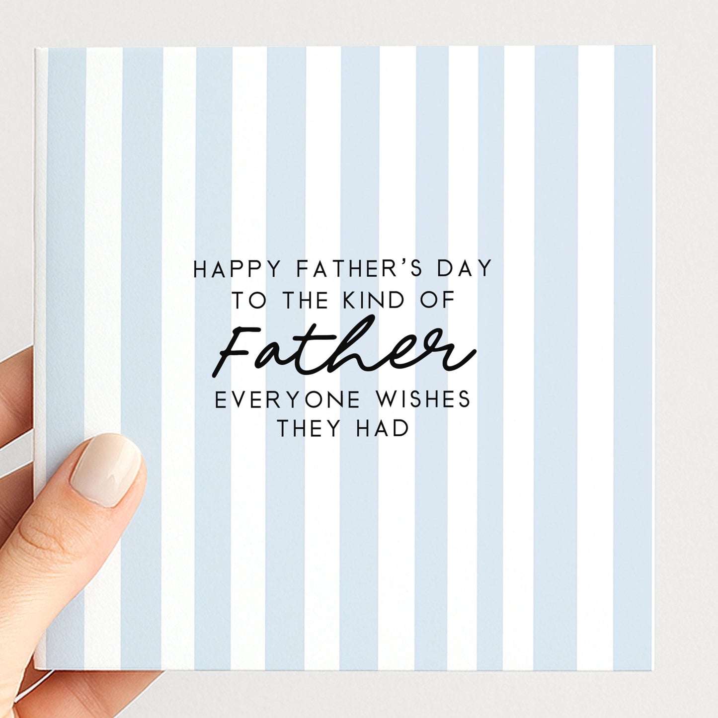 Personalised Father’s Day Card – Minimalist Stripe Colour Design With Message Inside