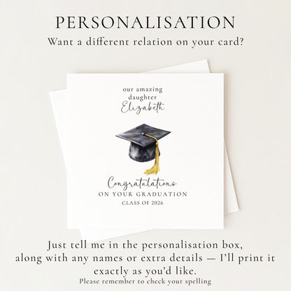 Personalised Graduation Card for Daughter