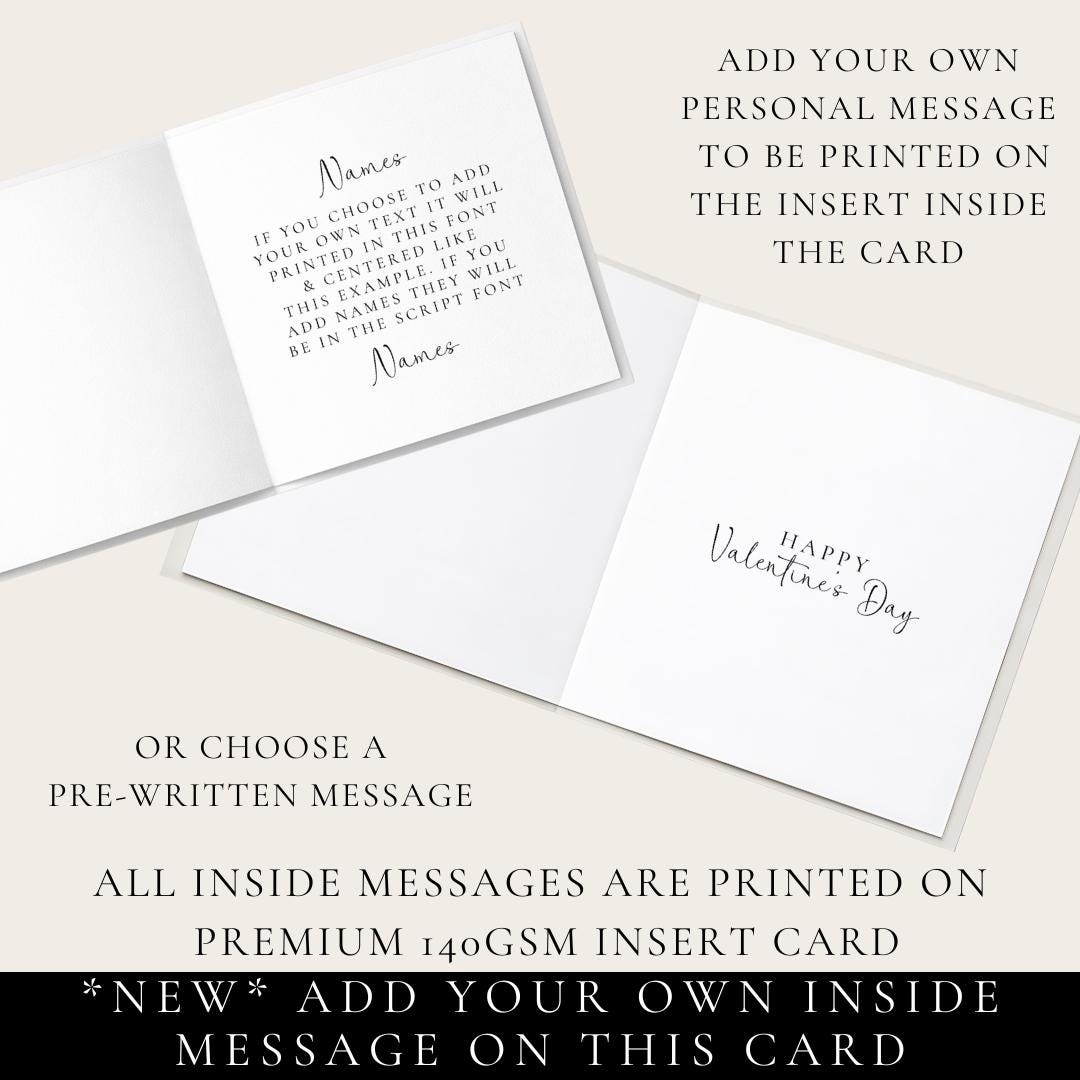 Personalised Valentine’s Card – Romantic Heart Balloon Card with Custom Names