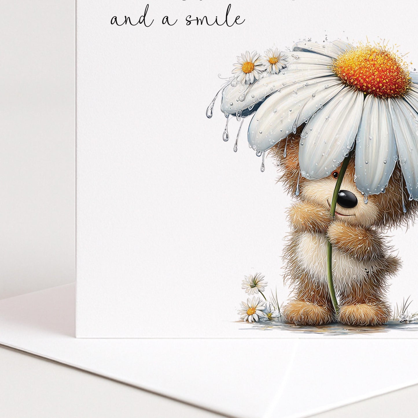 Sending You a Hug Card – Thinking of You Comfort Greeting Card Matte Finish