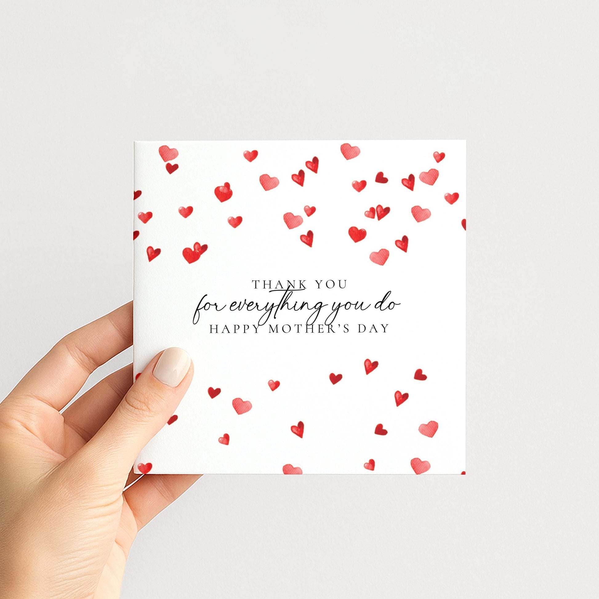 Thank You Mum Card - Personalised Mothers Day Card With Heartfelt Message