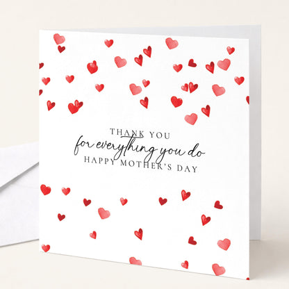 Thank You Mum Card - Personalised Mothers Day Card With Heartfelt Message