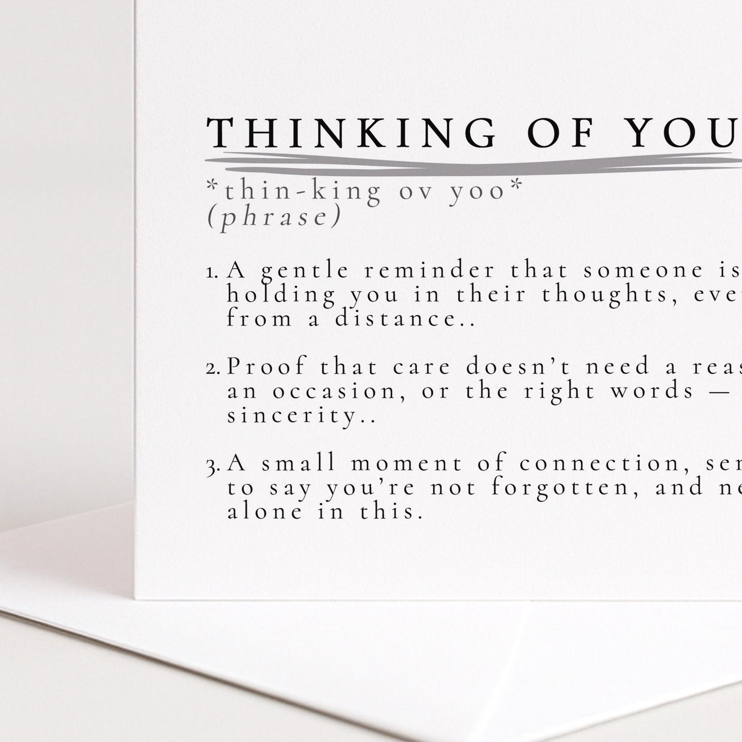 Thinking Of You Card - Comfort Greeting Card