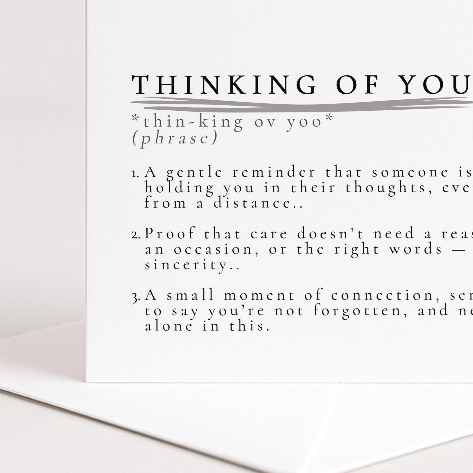 Thinking Of You Card - Comfort Greeting Card