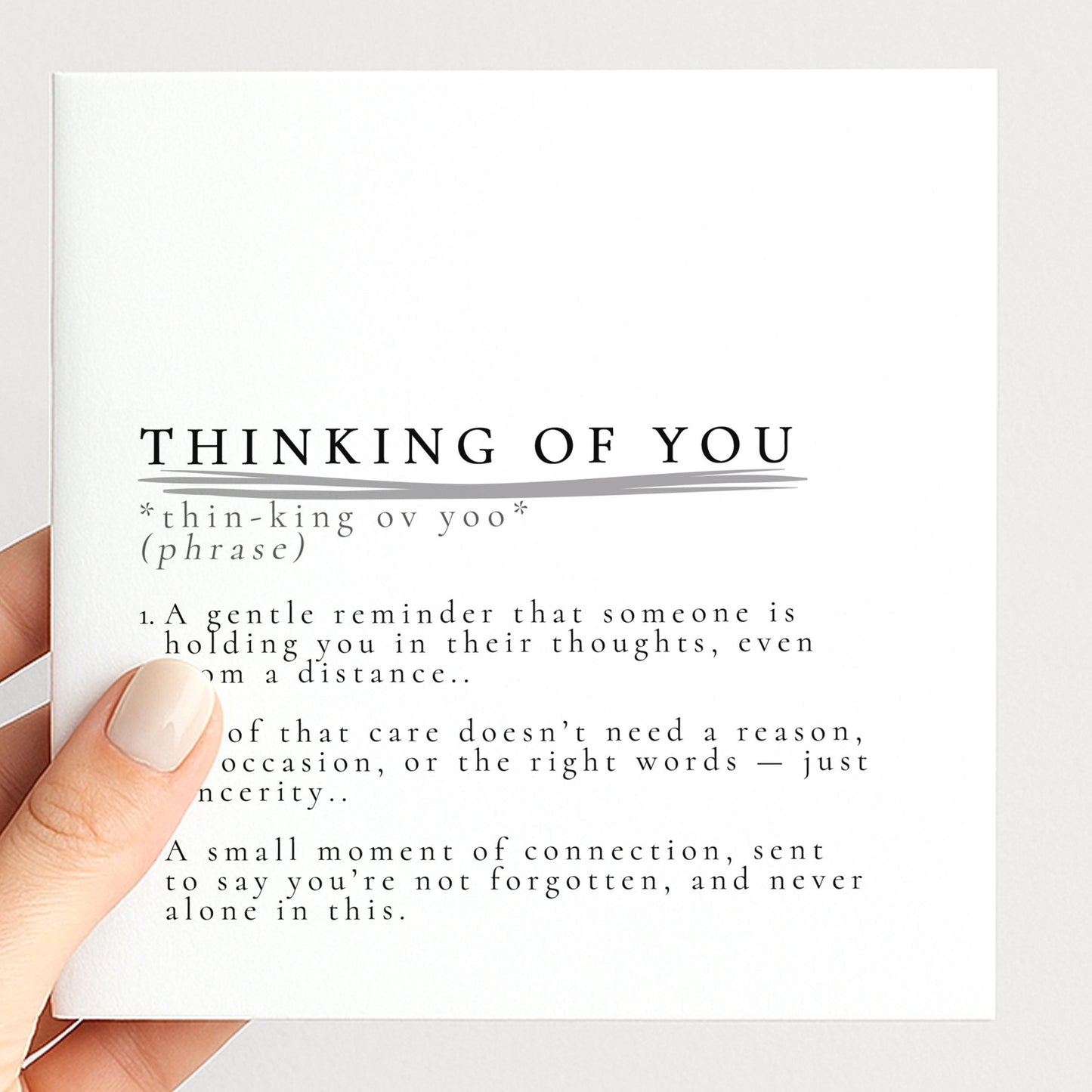 Thinking Of You Card - Comfort Greeting Card