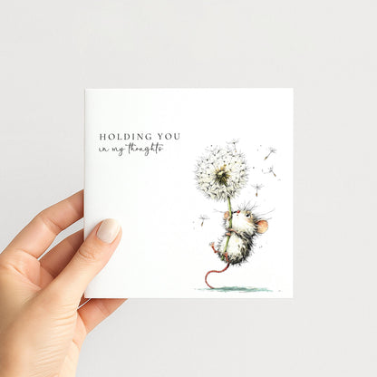 Thinking Of You Card – Comforting Greeting Card With Hand-Drawn Illustration