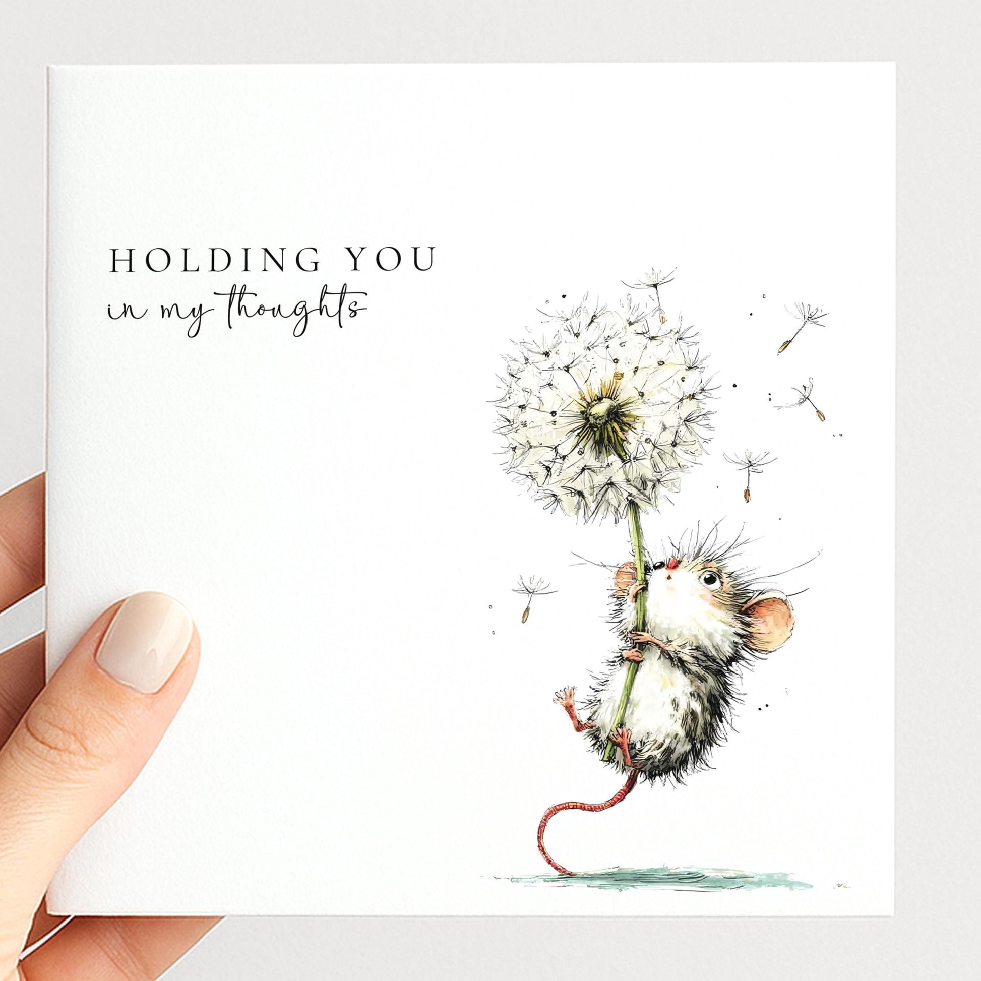 Thinking Of You Card – Comforting Greeting Card With Hand-Drawn Illustration