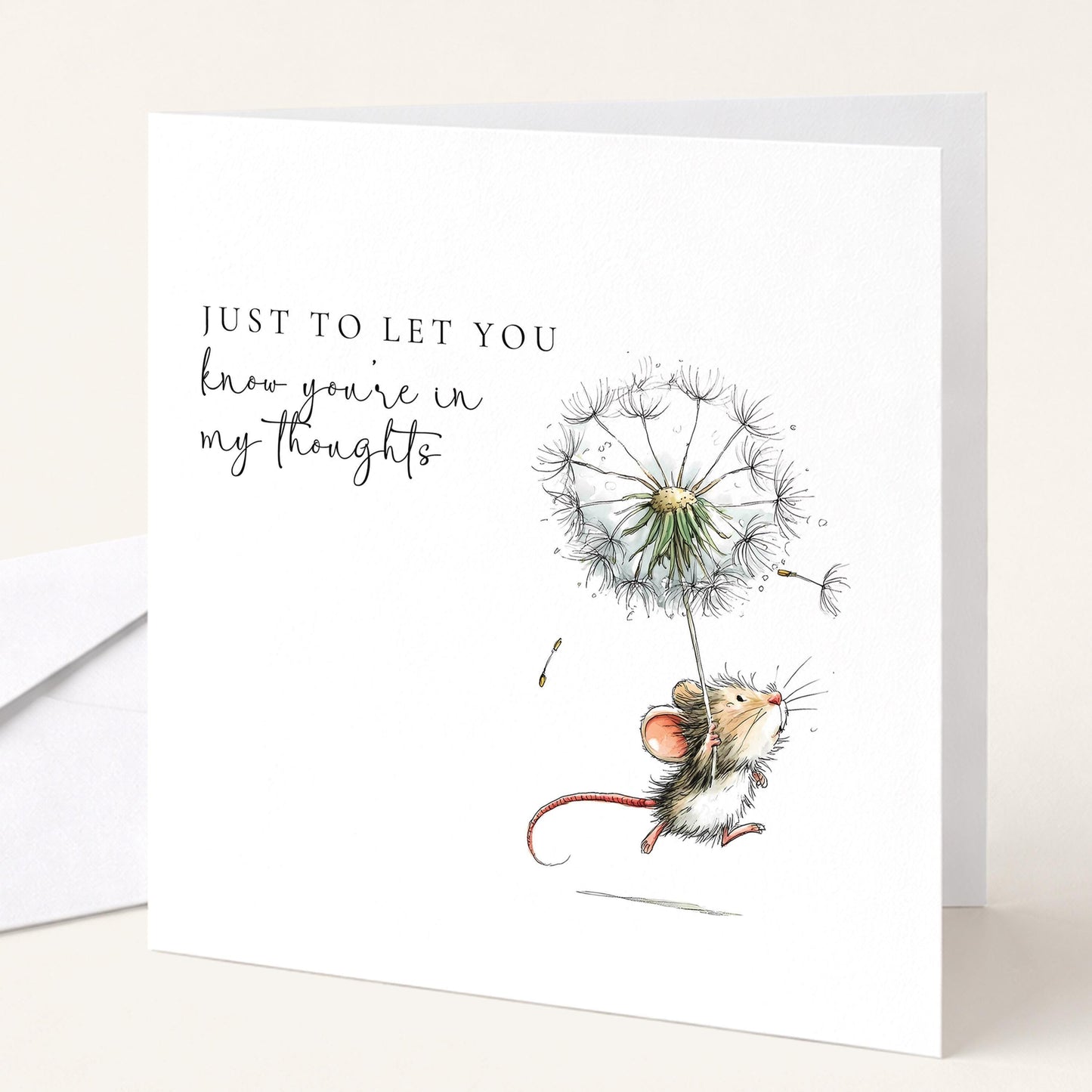 Thinking Of You Card – Comforting Sympathy Card With Matte Finish & Blank Inside