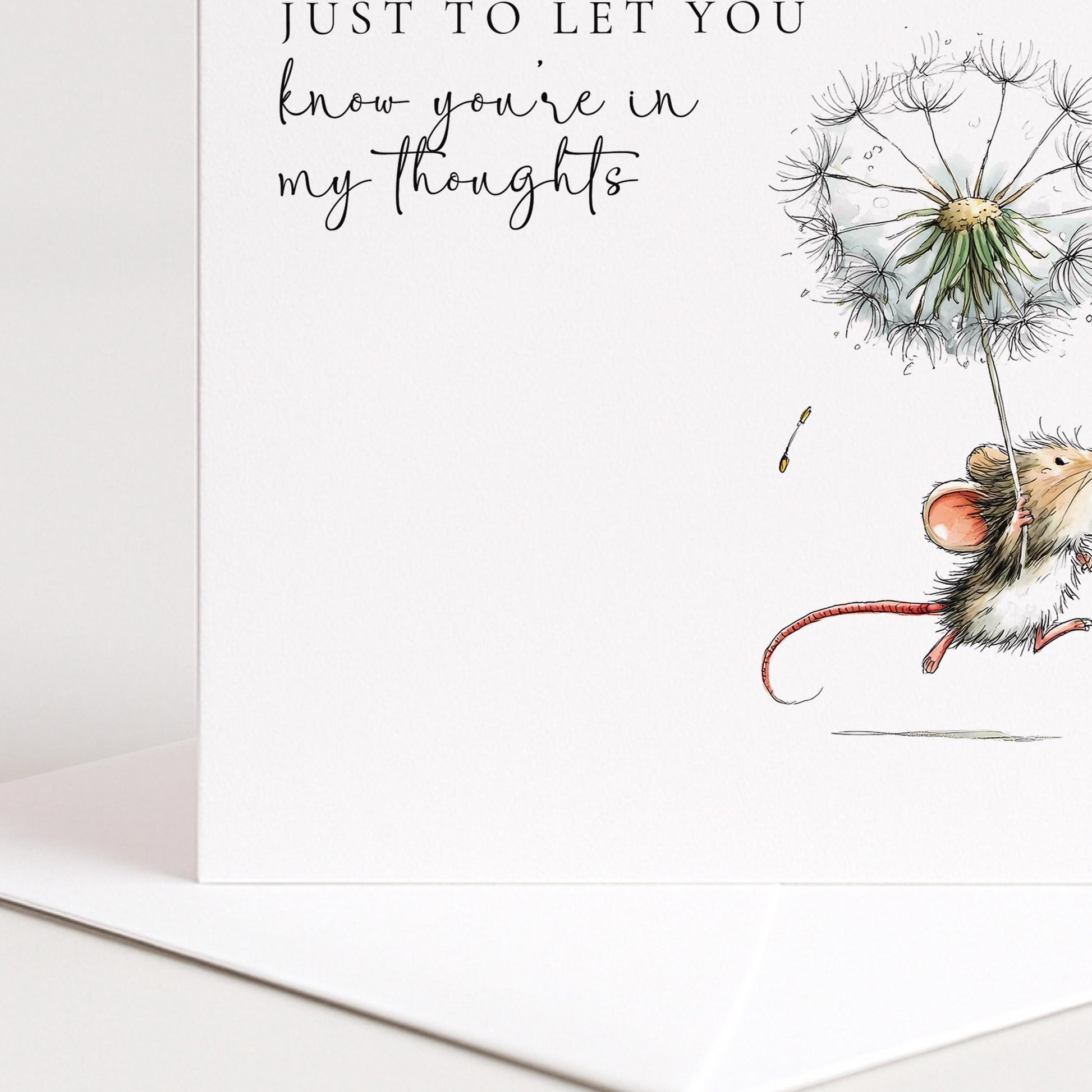 Thinking Of You Card – Comforting Sympathy Card With Matte Finish & Blank Inside