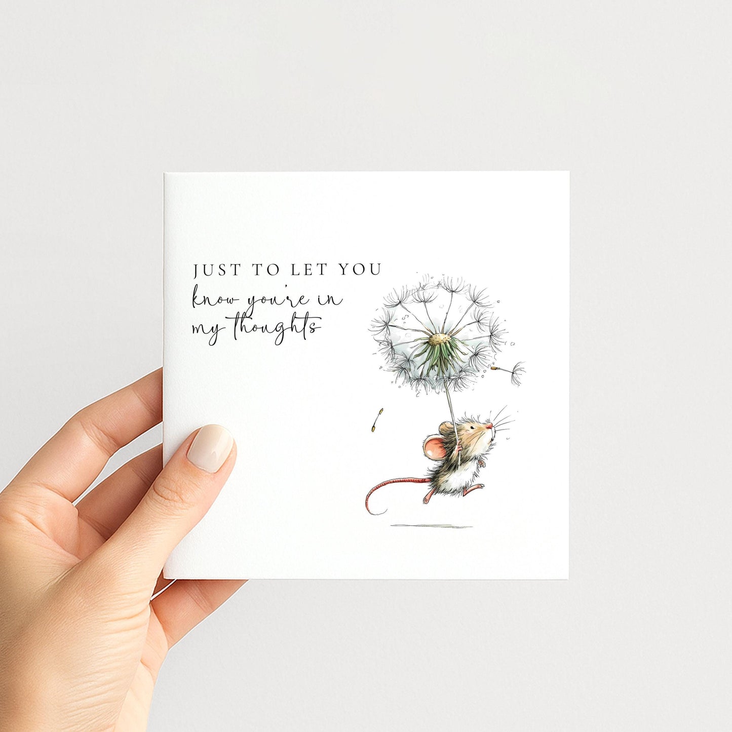 Thinking Of You Card – Comforting Sympathy Card With Matte Finish & Blank Inside