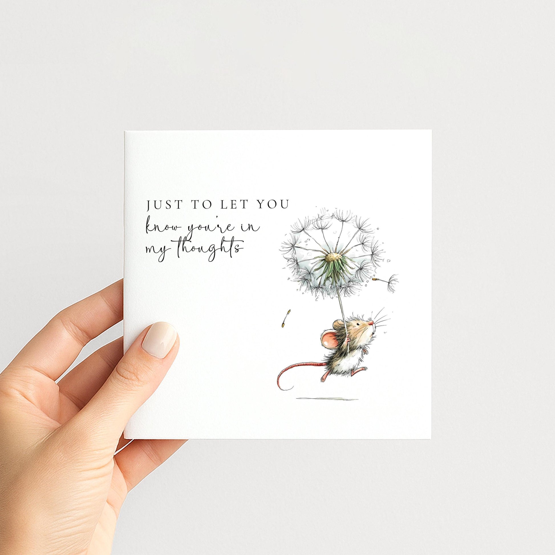 Thinking Of You Card – Comforting Sympathy Card With Matte Finish & Blank Inside